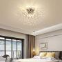 Garwarm Sputnik Firework Chandeliers, LED Crystal Modern Ceiling Light Fixtures 8 Lights Pendant Lighting Stainless Steel Ceiling Lamp for Living Room Bedroom Chrome, 4000K