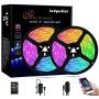 Bluetooth Music Strip Lights 32.8 Feet, Hedynshine Waterproof Strip Lights Sync to Music 300pcs LED Chips,RGB Rope Lights with Remote, Smart Phone App Controled Color Changing Light Strips