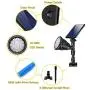Outdoor Solar Colored Spot Lights,Super Bright 18 LED Security Lamps Waterproof Spotlight for Garden Landscape Path Walkway Deck Garage (7 Colors, 2 Pack)