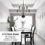 ELUZE 6 Light Farmhouse Chandelier,Metal Black Vintage Pendant Lighting, Industrial Kitchen Light Fixtures, Simplicity Dining Room Pendant for Kitchen Bedroom Living Room Bar