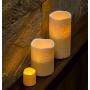 Furora LIGHTING LED Flameless Candles with Remote Control, Set of 8, Real Wax Battery Operated Pillars and Votives LED Candles with Flickering Flame and Timer Featured - Crystallized White