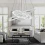Moooni Round Ring Crystal Chandelier Lighting LED Hanging Pendant Light for Dining Rooms Living Rooms (11.8-19.7 - 27.6 Inches) Chrome Moooni Round Ring Crystal Chandelier Lighting LED Hanging Pendant Light for Dining Rooms Living Rooms (11.8-19.7 - 27.6 Inches) Chrome