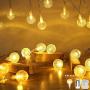 Battery Operated Globe String Lights,Water Proof 33 FT 80 LED Crystal Ball String Lights 8 Modes With Remote Control ,Indoor Outdoor LED Fairy Lights for Home, Christmas, Party Patio, Warm White