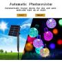 2 Pack Solar String Light Outdoor 31FT 50 LED Globe Solar Powered String Lights Waterproof 8 Modes Solar Patio Lights for Garden, Gazebo, Yard, Outdoor String Lights(Multicolor)