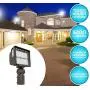 Westgate Lighting Outdoor LED Flood Light Fixture Slip Fitter Mount - Shoebox Street Area Parking Pole Security Floodlights - 120-277V - IP65 (100 Watt 5000K Cool White Dark Bronze)