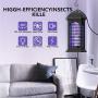 Electric Mosquito Zapper, 11W Powerful 4200V Insect Killer, Safety Fly Repelled Lamp, Light-Emitting Flying Insect Trap for Indoor, Backyard, Farm(Black)