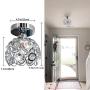 Modern Semi Flush Mount Ceiling Light Fixture, Mini Chandelier Crystal Ceiling Lamp, Close to Ceiling Light for Foyer Hallway Entryway Bedroom Kitchen