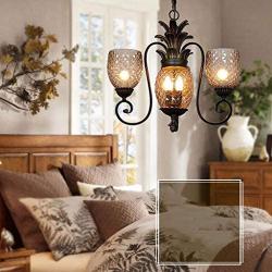 Wall lamp Pineapple Lamp American Style Chandelier Living Room Lamp Dining Room Lamp Master Bedroom Lamp Country Retro Pastoral Wrought Iron 3 Chandeliers, 5 Chandeliers, 8 Chandeliers, 9 Chandeliers