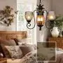 Wall lamp Pineapple Lamp American Style Chandelier Living Room Lamp Dining Room Lamp Master Bedroom Lamp Country Retro Pastoral Wrought Iron 3 Chandeliers, 5 Chandeliers, 8 Chandeliers, 9 Chandeliers