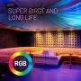 EVERICA RGB Flexible Color Changing Remote Control 16.4ft Waterproof Led Light Strip for Bedroom Home Decoration TV Gaming Room Party Balcony and Camping