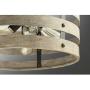 Progress Lighting P350049-143 Gulliver Three-Light Semi-Flush Convertible, Graphite finish