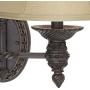 Godia Swing Arm Wall Lamp French Country Bronze Plug-in Light Fixture Beige Softback Bell Shade for Bedroom Bedside Living Room Reading - Barnes and Ivy