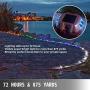 Happybuy Solar Driveway Lights with Switch - Dock Lights LED Bright Blue - Solar Deck Lights with Screw Outdoor Waterproof Flat for Lake, Boat, Marine, Warning