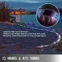 Happybuy Driveway Lights 16-Pack Solar Driveway Lights Bright Blue with Screw Solar Deck Lights Outdoor Waterproof Wireless Dock Lights 6 LEDs for Path Warning Garden Walkway Sidewalk Steps