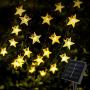 Solar Star String Lights 40Ft 100LED , KeShi 8 Modes Solar Powered Twinkle Fairy Lights, Waterproof Star Twinkle Lights for Outdoor, Gardens, Lawn Patio, Landscape, Christmas, Warm White