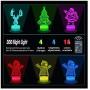 Cool 3D Angel Lamp, 4 PCS 3D Led Illusion Little Angel Night Light, Remote 16 Color Change Little Angel Lights, Bed Living Room Decor, Kids Girls Boys Xmas Girl Gift, DDD LAMP