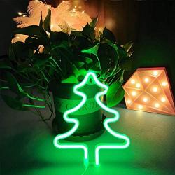 Orgrimmar Neon Light Christmas Tree LED Neon Signs Decorative Wall Light Battery and USB Powered Night Light for Bedroom, Bar, Wedding, Christmas Decoration (Christmas Tree)