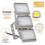 150W LED Flood Light,15,000lm Super Bright Security Lights with Wider Lighting Area,IP66 Waterproof Outdoor Flood Light,CREE Chips 6500K Daylight White Work Light for Parking Lot,Stadium,Yard,Street