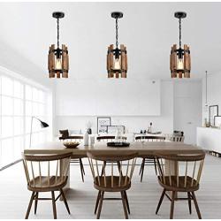 Wood Chandelier Rustic Chandeliers Farmhouse Round Pendant Chandelier 1 Light Small Chandelier