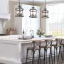 LNC Farmhouse Chandeliers for Dining Rooms with Faux Wood Finish, W13''xH17.1