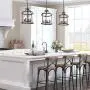 LNC Farmhouse Chandeliers for Dining Rooms with Faux Wood Finish, W13''xH17.1