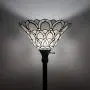 Tiffany Style Torchiere Standing Peacock Floor Lamp 72'' Tall Stained Glass Shade White Antique Vintage Light Bedroom Living Room Reading Antique Vintage Gift AM071FL11 Amora Lighting