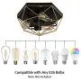 Farmhouse Flush Mount Ceiling Light,Brass Metal Contemporary Ceiling Lighting Cage Pendant Lighting Lamp Fixture with 3 E26 Bulb Base for Hallway,Restaurant,Warehouse,Barn,Living Room, Kitchen