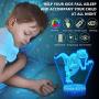 4 Pcs 3D Dinosaur Night Light, DDDNIGHTLIGHT Led Illusion Lamp 16 Color Change Remote Control Lights for Bed Living Room Kids Girls Boys Xmas 8993