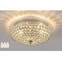 Amabao Lighting, 3-Light Chrome Finish Crystal LED Flush Mount Light Fixture, Ceiling Light Fixture for Bedroom, Living Room, Dining Room, Hallway, E12, 4WX 3 LED Bulbs Not Included