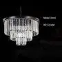Meelighting 8 Lights Modern Contemporary Crystal Chandeliers Lights Pendant Ceiling Chandelier Lighting Fixture 3-Tier for Dining Room Living Room