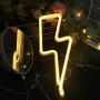 MWell Neon Signs, Neon Lights for Bedroom Wall Decor, USB and Battery Operated Led Fairy Lights, Outdoor Indoor String Night Lights for Kids Room, Living Room, Bar, Party, Wedding (Lightning-Warm)