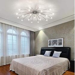 LED Modern Flush Mount Ceiling Lamp Starry Design Pendant Lamps Livingroom Fixture Chic Gypsophila Design Dimmable Iron Bedroom Romantic Decor Chandeliers Light Energy Star Hallway Kitchen Foyer Light