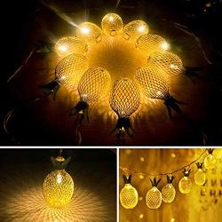 Joiedomi 2 Pineapple String Lights 10ft 10 LED (Warm White) Fairy Lights Battery Operated for Christmas Home Party Wedding Bedroom Indoor Decor