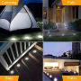 Biling Solar Disk Lights Outdoor, 8 LED Bulbs Solar Ground Lights Outdoor Waterproof for Garden Yard Patio Pathway Lawn Driveway - White (12 Pack)