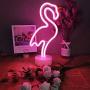 2 Packs Decoration Neon Signs Light Pink Flamingo and Green Palm Tree Neon Wall Decor Lights USB/Battery Powered Neon Lights for Bedroom Girls Kids Birthday Party Christmas (Flamingo&Palm Tree)