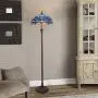Tiffany Floor Lamp, Capulina Handcrafted Stained Glass Lamp, Beautiful Dragonfly Style Tiffany Pole Lamp, Stained Glass Floor Lamps, Stained Glass Floor Lamp (Tall: 66 x H18 inches)