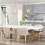 KSANA Gold Chandelier, 4-Light Modern Linear Chandeliers, Pendant Hanging Light Fixtures for Dining Rooms, Foyer, Living Room, Bedroom and Kitchen Island, Brushed Gold Finish