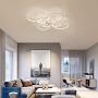 Ganeed Modern LED Flush Mount Lighting Fixture,Dimmable 8-Head Close to Ceiling Light Acrylic Chandeliers for Bedroom Living Room Dining Room Kitchen Office(120W/3000-6500K)
