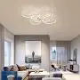 Ganeed Modern LED Flush Mount Lighting Fixture,Dimmable 8-Head Close to Ceiling Light Acrylic Chandeliers for Bedroom Living Room Dining Room Kitchen Office(120W/3000-6500K)