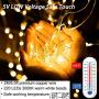 Solar String Lights Outdoor 11 Strands 220 LEDs Branch Copper Christmas Tree Lights Twinkle Starry Fairy Lights Waterproof for Garden Wedding Party Decoration (Warm White)