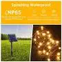 FOAMICHI 2 Pack Solar Lights Outdoor, Waterproof 200LED Solar Lights String 8 Modes Solar Fairy Lights for Lawn, Patio, Yard, Garden, Yard, Christmas Decor (Warm White)