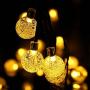 WERTIOO Solar String Lights 45ft 80 LEDs, Outdoor Solar Power Globe Lights Waterproof Crystal Ball Lighting for Patio, Lawn, Garden, Wedding, Party, Christmas Decorations (Warm White)