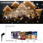 Christmas Snowflake Projector Lights Outdoor Garden Stake Light LED Snowflake Lights Waterproof Landscape Remote Snowflakes for Indoor Gardens Homes Wedding Lawn Patio Holiday Party Decor