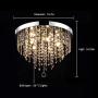 Modern Crystal Chandeliers Lighting Flush Mount LED Ceiling Light Fixture 5 Lights G9 Pendant Chandelier Diameter 15.7'' for Living Room Hallway Dining Room Bedroom (15.7in Transparent)
