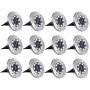 Solar Ground Lights,8 LED Solar Disk Lights Solar Powered In-Ground Lights Outdoor Waterproof for Garden,Patio,Lawn,Pathway,Step Decks- White Lights（12 Pack)