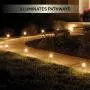 Christmas Light Yard Stakes [Set of 50] Outdoor Light Stakes - 8.5'' Tall - Universal Christmas Pathway Lights On Yards, Driveways - Christmas Yard Stakes - Driveway Christmas Light Stakes - USA Made