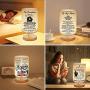 Mom to Daughter Gifts - Engraved Table Lamp, Bedside Nightstand Lamp, Fabric Wooden Desk Lamp for Bedroom Living Room Office Study - Best Anniversary Birthday Gift (A-for Daughter from Mom)