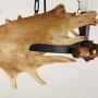 Vintage Antlers Chandelier, Faux Hand-Polished Resin Deer Horn, 6 Candle Pendant Lighting Fixtures for Farmhouse, Kitchen Island, Foyer, Bedrooms 6-Light Stag Antler Chandeliers Lights
