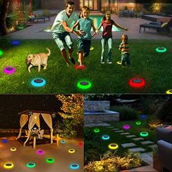 Solar Path Lights Outdoor,7 Color Solar Pathway Lights Outdoor Powered Lights Landscape Lighting Weatherproof Auto On/Off for Garden Lawn Patio Yard Walkway Sidewalk Driveway (Pack 4)