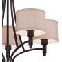 La Pointe Works Oil Rubbed Bronze Chandelier 26'' Wide Arched Arms Oatmeal Linen Shades 5-Light Fixture for Dining Room House Foyer Kitchen Island Entryway Bedroom Living Room - Franklin Iron Works